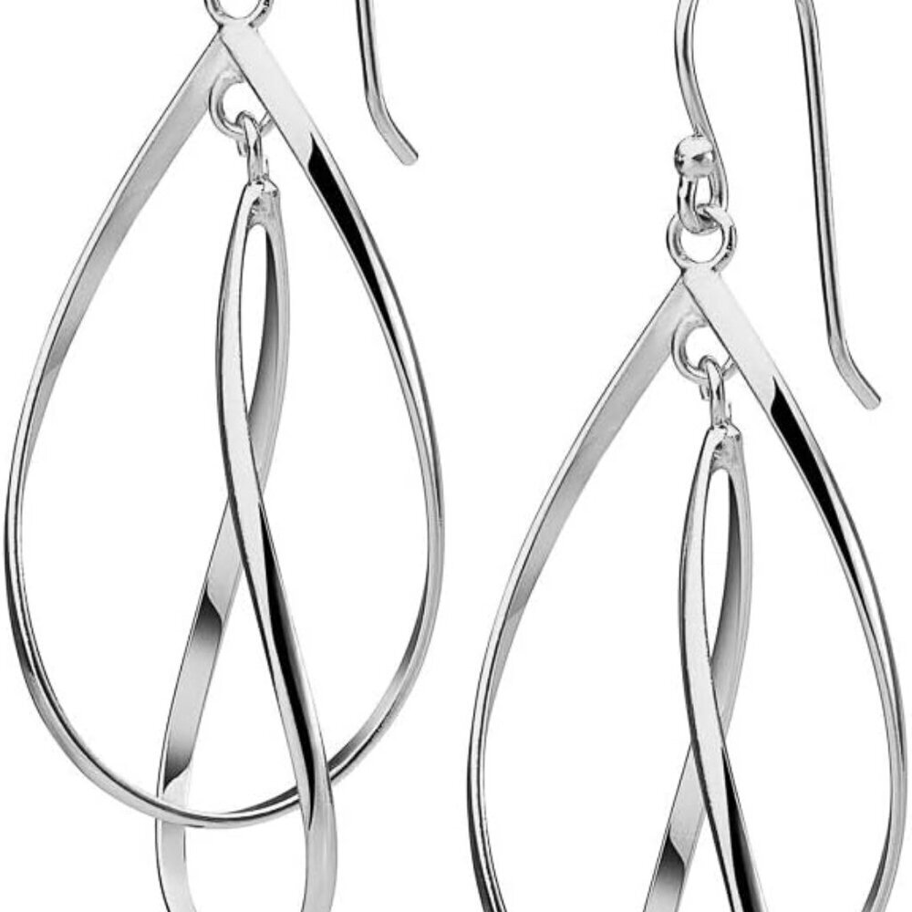 Dangle Earrings Sterling Silver or Gold Teardrop Jewelry For Women Trendy
